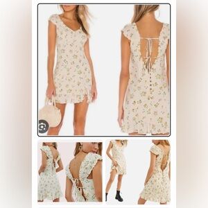 Free People Women Size xs Cactus Flower Lemon Like a Lady Mini Dress